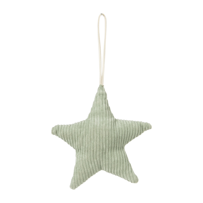 Kersthanger ribbel ster - 13x13x1.5 cm
