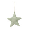 Kersthanger ribbel ster - 13x13x1.5 cm