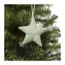 Kersthanger ribbel ster - 13x13x1.5 cm