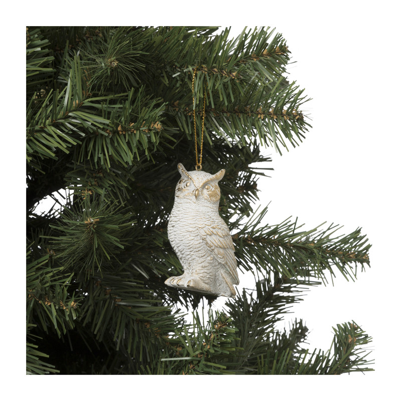 Uil - wit - 4.5x4x8 cm