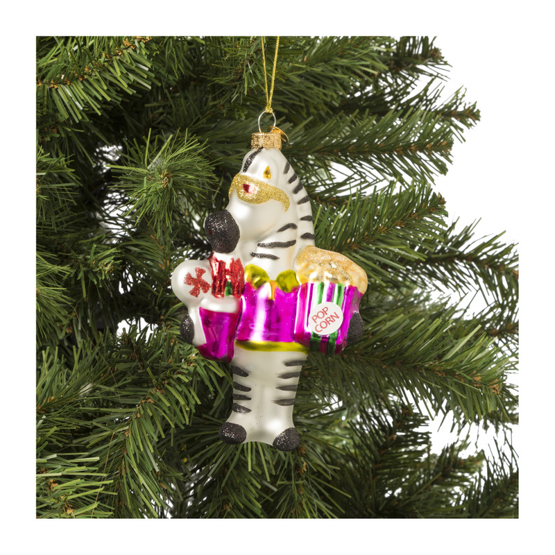 Kersthanger zebra met eten