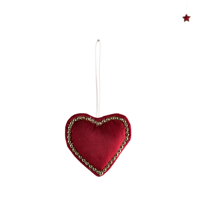 Hanger hart of ster - rood