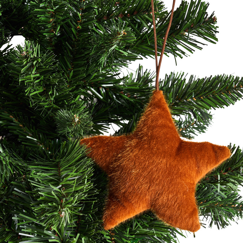 Hanger ster - cognac - 15 cm