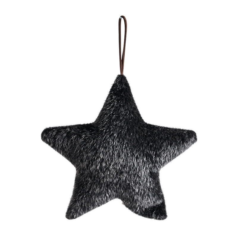 Hanger ster - zwart - 15 cm