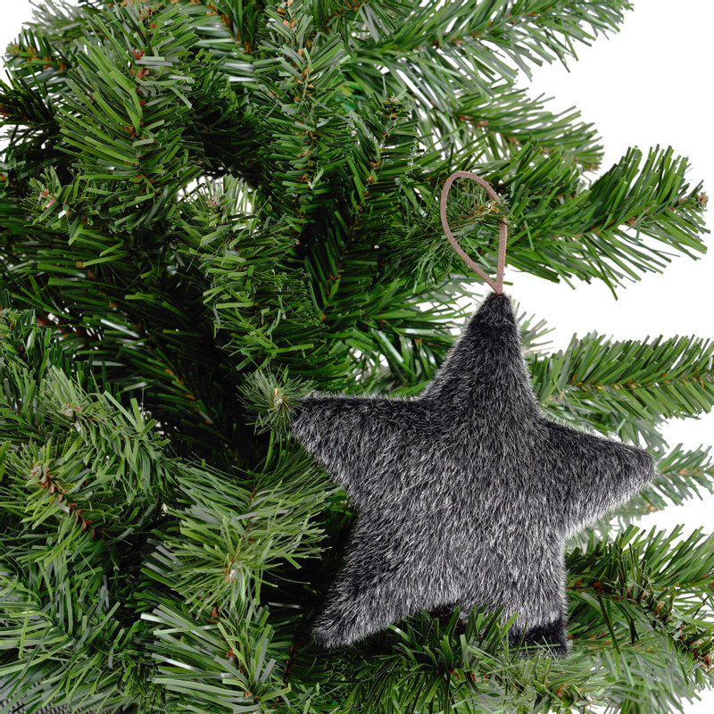 Hanger ster - zwart - 15 cm