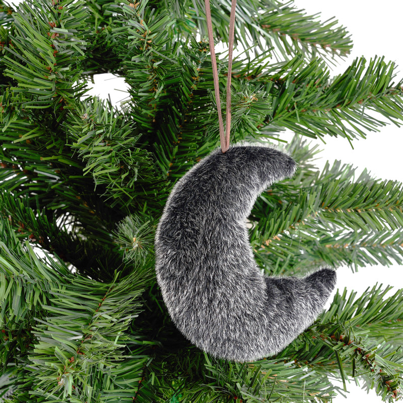 Hanger maan - zwart - 15 cm