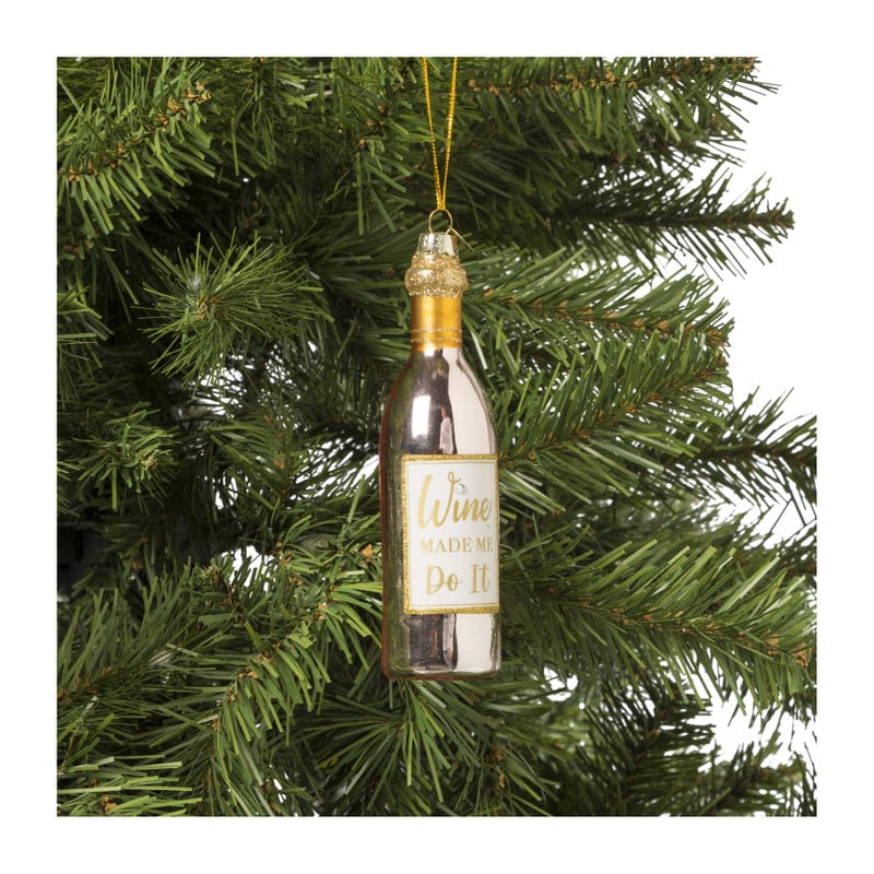 Kersthanger wijnfles