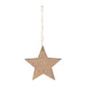 Hanger ster - bruin - 12x12x0.5 cm