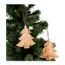 Kersthanger kurk - boom - licht bruin - set van 2