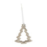 Hanger kerstboom - zilver - 10 cm
