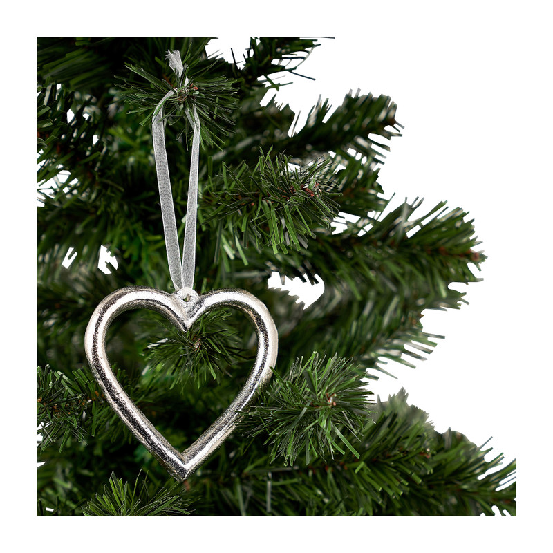 Hanger hart - zilver - 10 cm