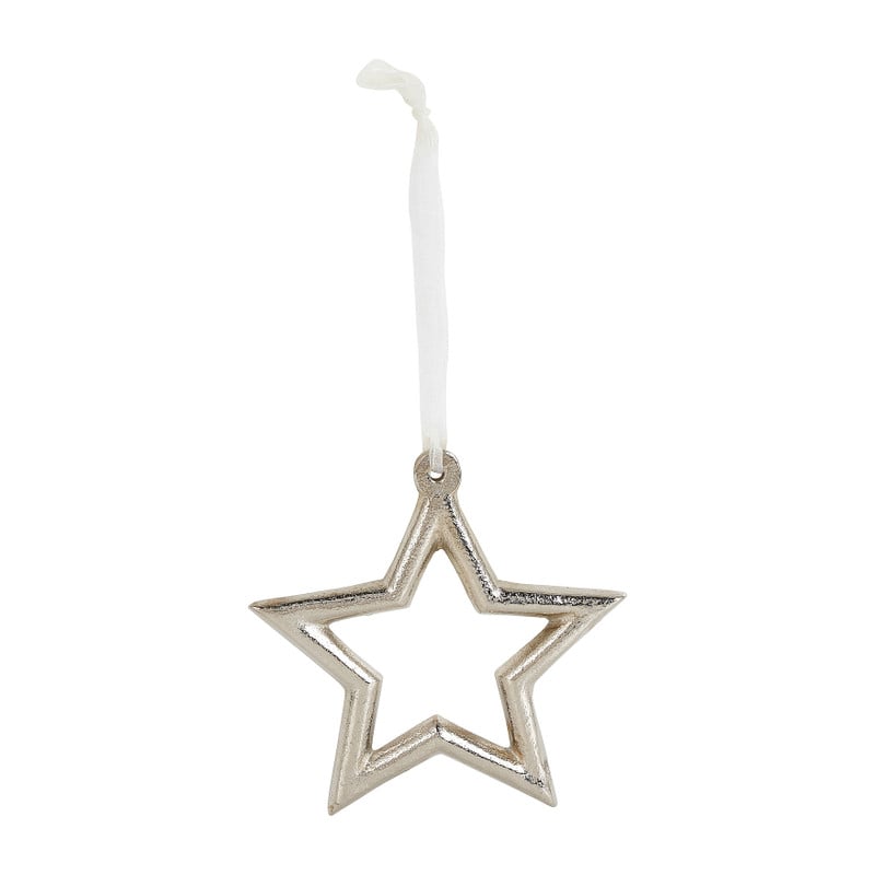 Hanger ster - zilver - 10 cm