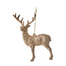 Kerstboomhanger rendier - goudkleurig - 14 cm