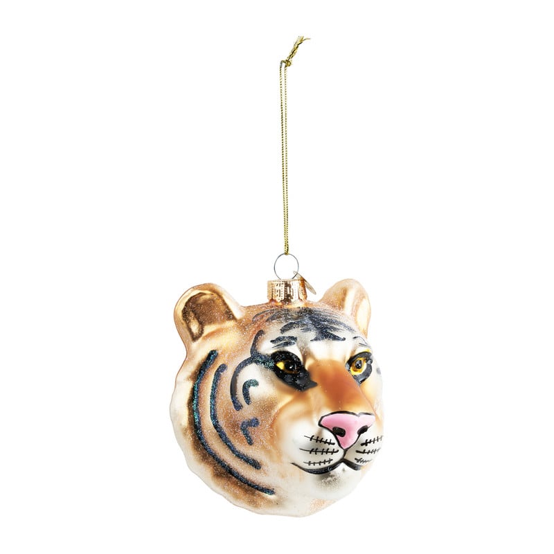 Kerstbal tijger - ø9 cm