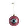 Kerstbal EYE - roze - 8 cm