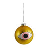 Kerstbal EYE - geel - 8 cm