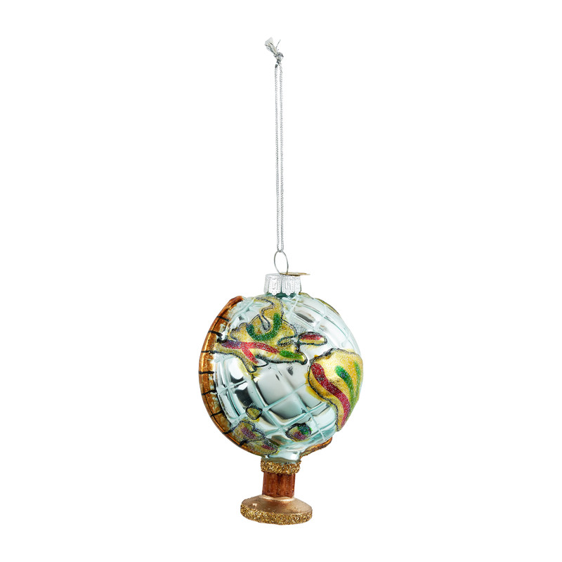Kersthanger wereldbol - 10 cm