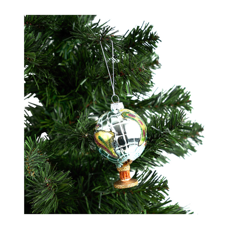 Kersthanger wereldbol - 10 cm