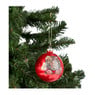 Kerstbal rood - 8 cm - glas