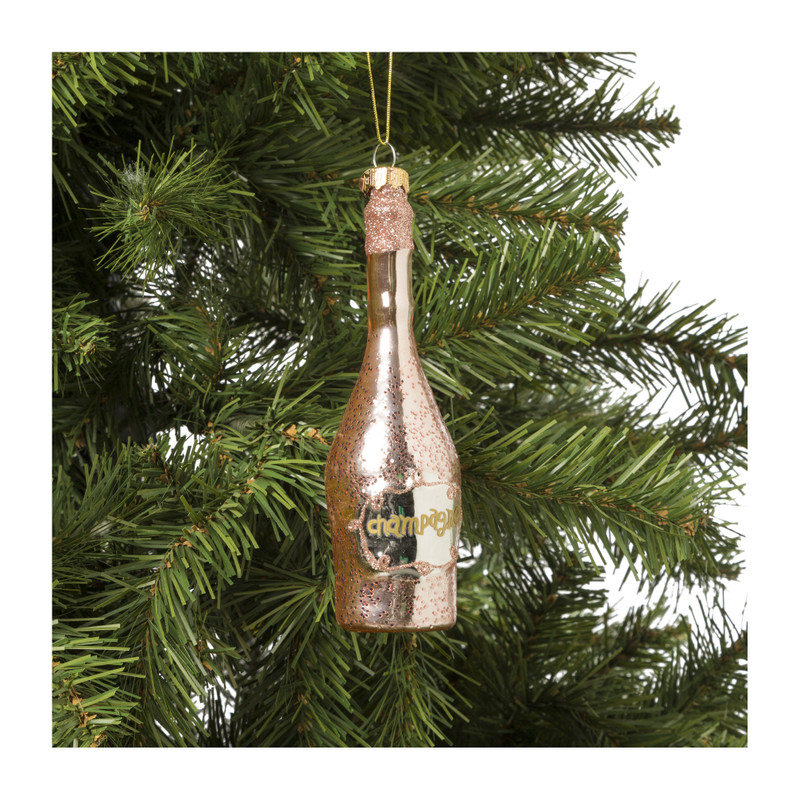 Kersthanger champagne - champagnekleurig - 4.5x4.5x16.5 cm