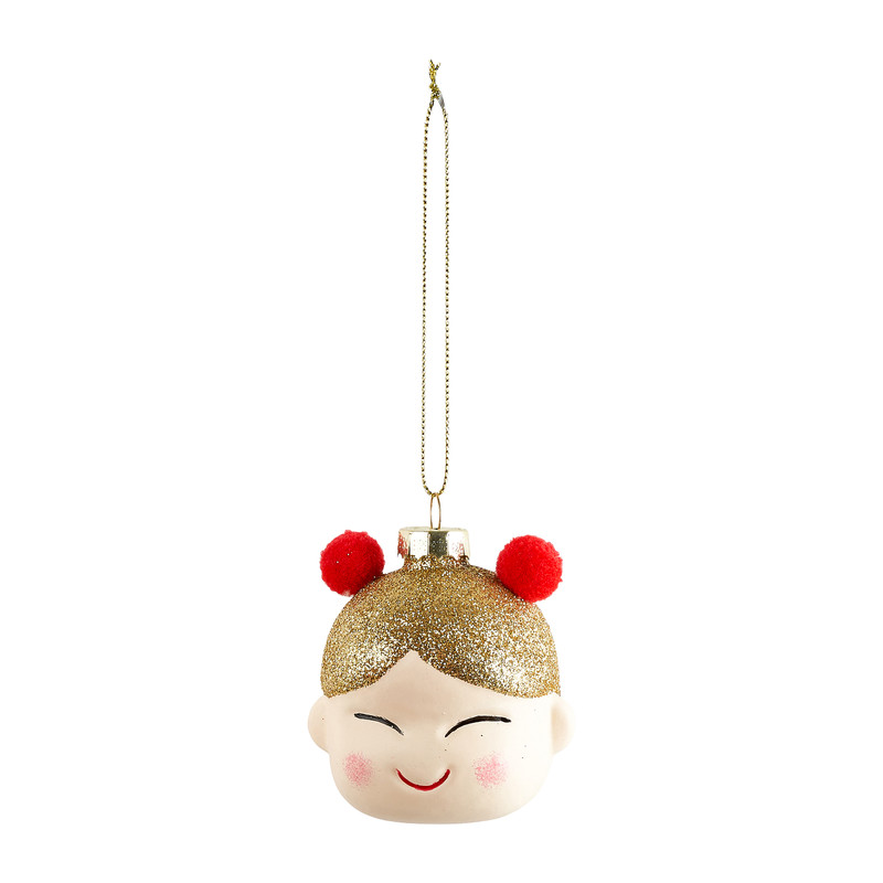 Kerstbal Dewi - glas - 8 cm