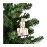 Kersthanger buddha - champagnekleur - 11 cm
