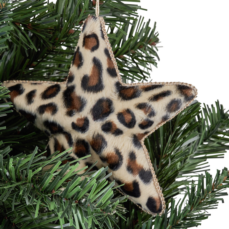 Hanger ster - luipaard - Ø15 cm
