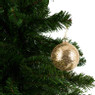 Kerstbal glitter - champagne - 8 cm