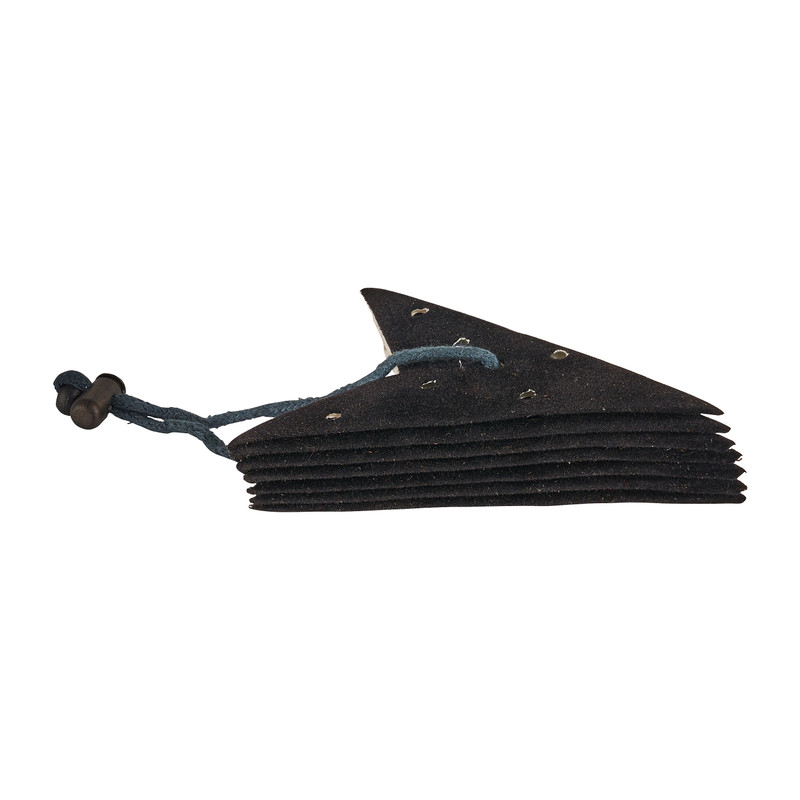 Hanger ster velvet - zwart - 20 cm