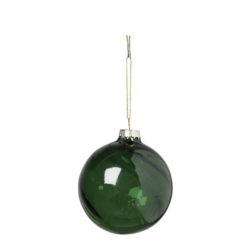 Kerstbal rood glas - diverse varianten - ⌀8 cm