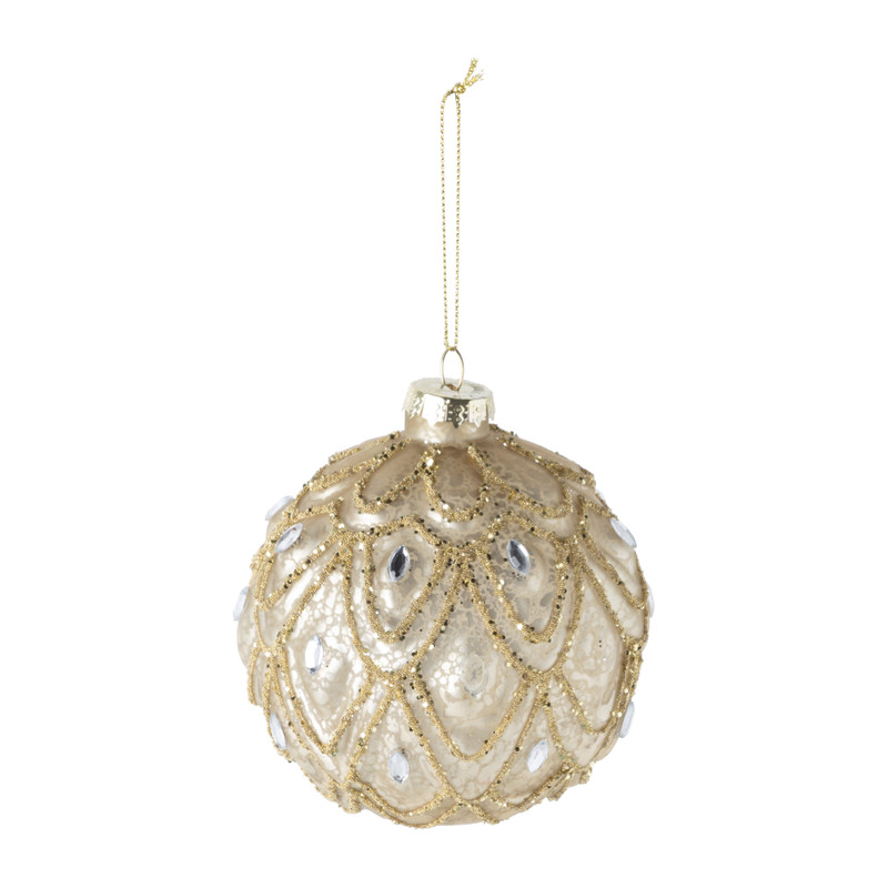 Kerstbal - goud - 10 cm