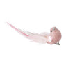 Vogel op clip - roze