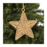 Ornament ster - bruin - 20 cm