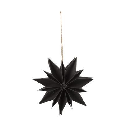 Papieren ster - zwart - ⌀20 cm