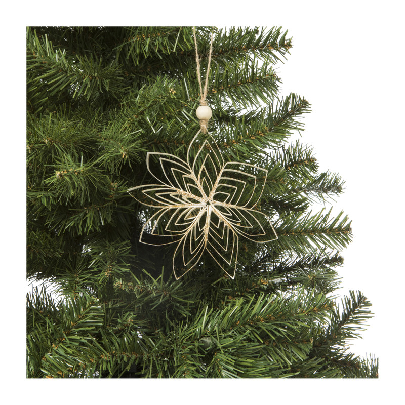 Kersthanger ster - wit - diverse varianten - 15 cm