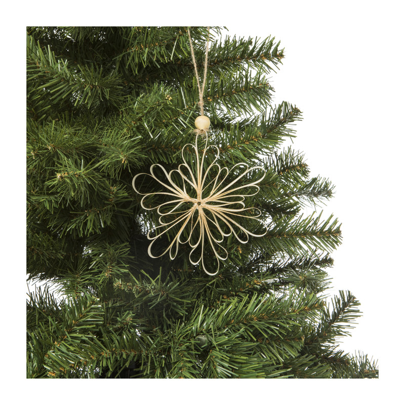 Kersthanger ster - wit - diverse varianten - 15 cm