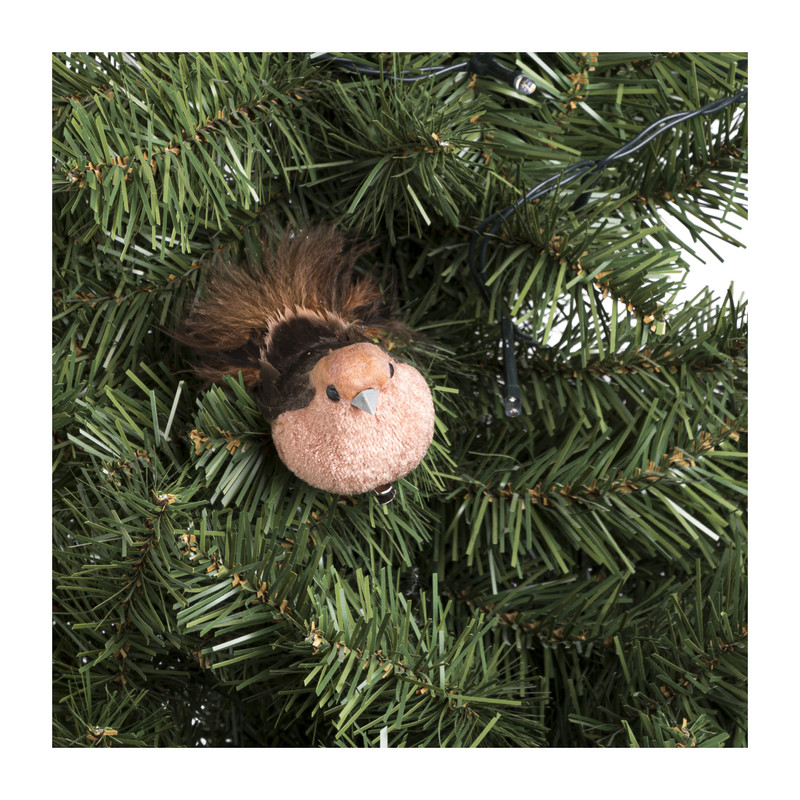 Vogel op clip - bruin