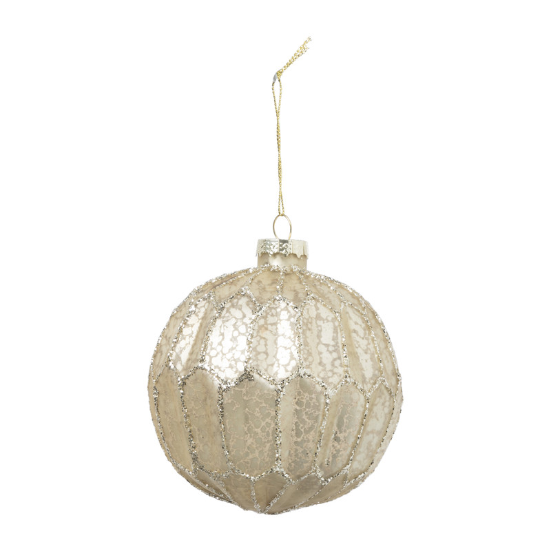 Kerstbal ornament - goudkleurig - 10 cm