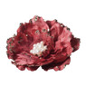 Kerstclip bloem - rood - 13x13 cm