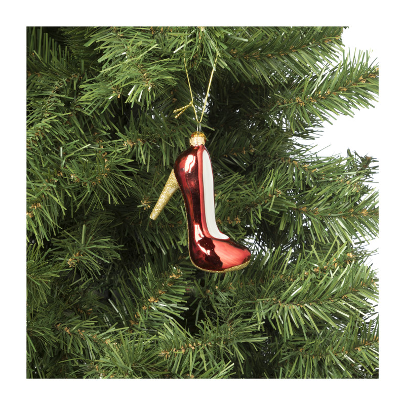 Kersthanger pump - diverse kleuren - 11x6.7x4.1 cm