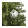 Kersthanger discobal - zilver - 8 cm 