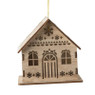 Kersthanger houten huisje - 8.5x6x8.3 cm  