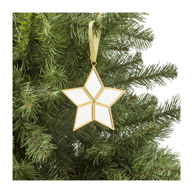 Kersthanger ster spiegel - goud  