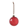 Kerstbal gedraaid glas - rood 