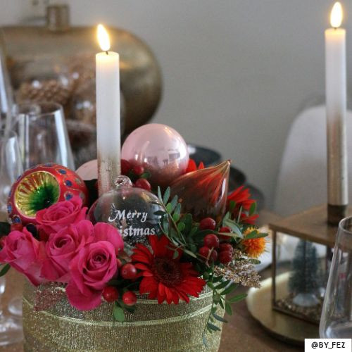 Kerstbal druppel - oranje