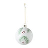 Kerstbal blaadjes - wit - ⌀8 cm
