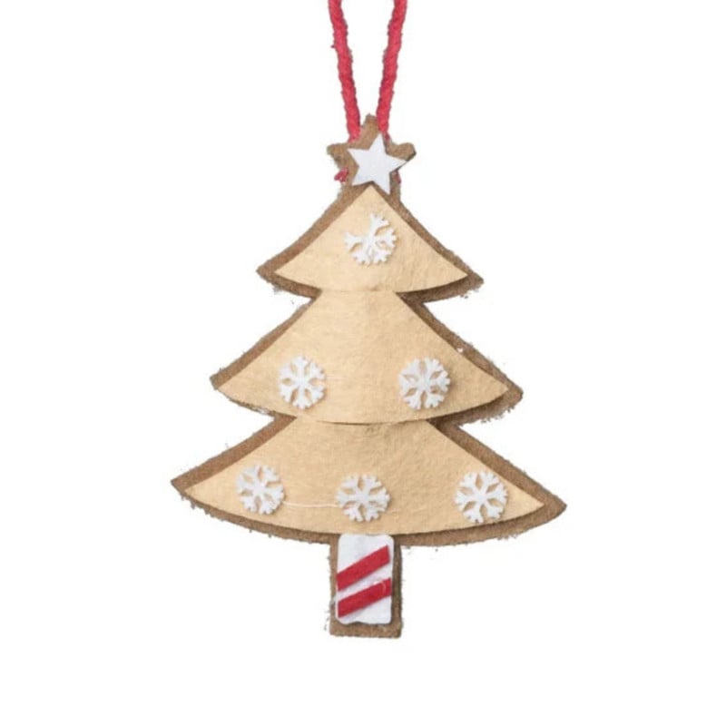 Kersthanger kerstboom - diverse varianten - 13x7.5x1 cm