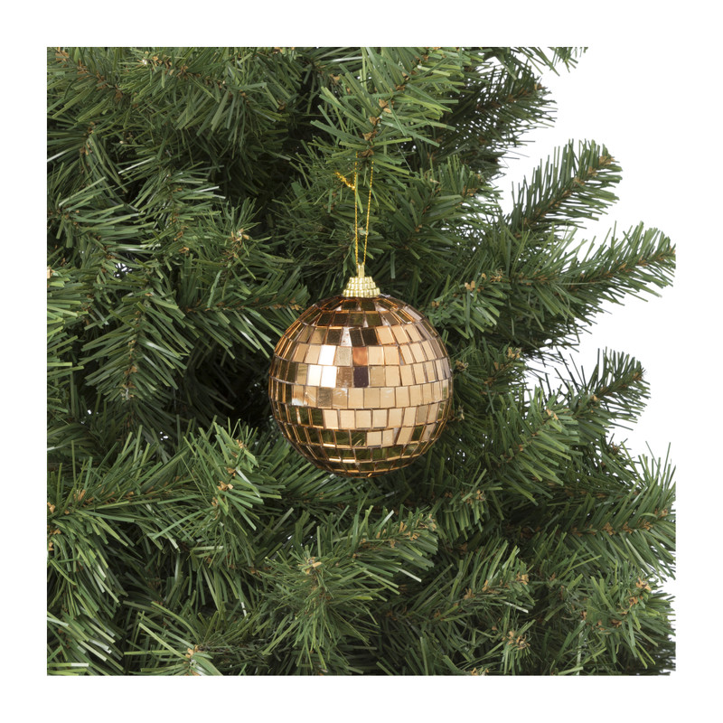 Kersthanger discobal - brons - ø8 cm