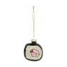 Kersthanger sushi - zwart/wit -6x6.5x2.4 cm