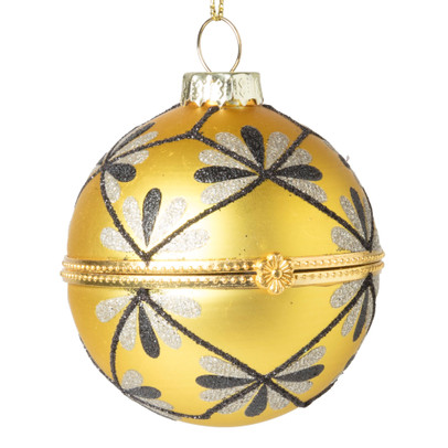 Kerstbal faberge - goud -ø6 cm 